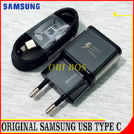 ORIGINAL Fast Charging Samsung S8 2017 Charger Ori Type C Hp A20 A30 A50 M20 Galaxy Note 8 A3 A5 A7 S9 S10 2018 2019 Casan Carger Cas