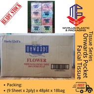 Pocket Tissue / Onwards Pocket Facial Tissue Tom & Jerry 2 Ply (9 Sheets x 48 Packs)x18bags
