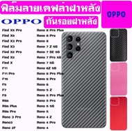 ฟิล์มหลัง ลายเคฟล่า กันรอยฝาหลัง  OPPO ทุกรุ่น Reno8Pro Reno8 Reno7 Reno7SE Reno6Z Reno6Pro Reno6Z Reno6 Reno5 A93s A94 A95 A8 A83 A9 A8 A83 A11s A12 A12s A15 A15s A16 A31 A33 A35 A36 A3s A5 A52 A53