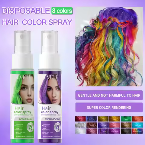 Hair Color Spray Hairs Dyed Hair Colour Styling Product Long Lasting Dye for Hair Beards Coloring Te