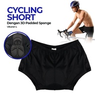 BIKE BALIGHT UNDER BICYCLE PANTS RPM CYCLING SHORT WITH 3D PADDED SPONGE - CK01 .. PADING DALEMAN CY