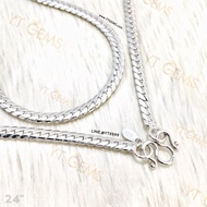 สร้อยคอเงินแท้ ลายบิดแบน 4 มม. 24 นิ้ว YTG-11550