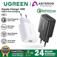 Ugreen Kepala Charger Iphone Fast Charging 18W Usb Qc 3.0