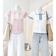 WA YA Front Button Collar Shirt Ruffles Serrated Man