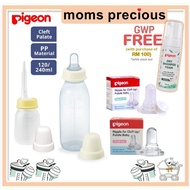 PIGEON Bottle & Silicone Nipple for Cleft Lip or Palate/Nursing Bottle with Long Silicone Nipple
