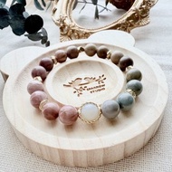 霧粉戈壁瑪瑙 × 柔彩原創設計手鍊