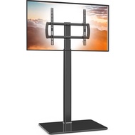Universal Floor TV Stand with Mount 80 Degree Swivel Height Adjustable and Space Saving Design for M