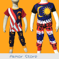 Baju Tidur MALAYSIA, Pajamas MERDEKA Kanak-Kanak,  Kids Pyjamas, Baju Budak Lelaki / Perempuan, Baju Tidur Budak