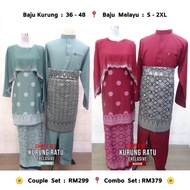 [ Ratu Set ] Kurung Cape Songket Printed . Baju Melayu Sakura . Sedondon Couple Raya 2024 . Baju Nik