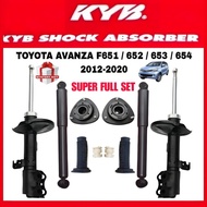 KYB TOYOTA AVANZA 1.5  12-2020 ( F651 / F652 / F653 / F654 ) ABSORBER FRONT / REAR + BOOT COVER+ MOUNTING KYB SUSPENSION