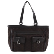 【日本直送】Gucci 經典 Abbey 系列托特包 專櫃款 GG 268639 尼龍帆布 棕色 女用【二手品】