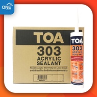 [ยกลัง] TOA 303 อะคริลิกซีลแลนท์ สีขาว ขนาดบรรจุ 280 มิลลิลิตร แด๊ป  acrylic sealant ทีโอเอ