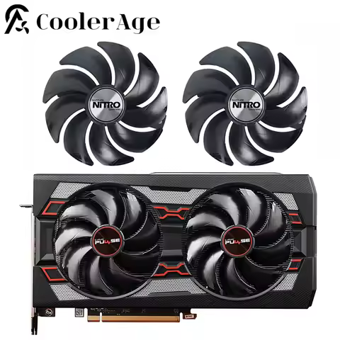 95mm 6Pin FD10015M12D Cooler Fan Replace for Sapphire RX 5500 5600 5700 XT 5700 PULSE Graphics Card 