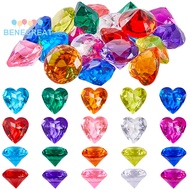 1set 20pcs 20 styles Platsic Cabochons & Heart Faceted Mixed color 39~40x30~39mm 1pc/color