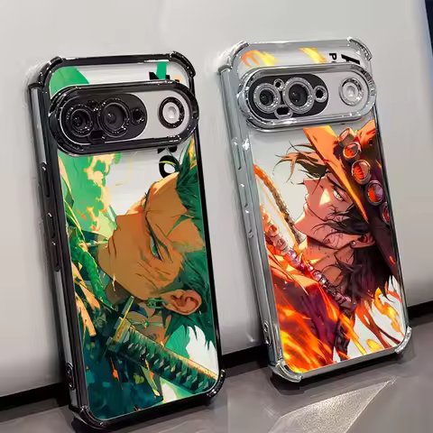 O-ONE P-PIECE-E Anime Phone Case For Google Pixel 10A 9A 9 8A 8 7A 7 Pro XL Plating Drop-proof Trans