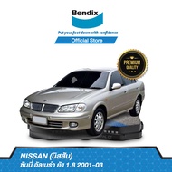 Bendix ผ้าเบรค Nissan Sunny Almera Young 1.8/1.8 Super Neo / VIP Neo (ปี 2001-ขึ้นไป) ดิสเบรคหน้า+ดร