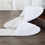 Someday Towelling Open Closed Toe Hotel Slipper Spa Shoes Disposable Portable Home Slippers