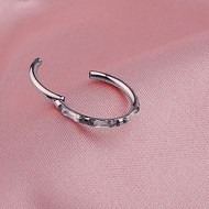 [Ufxk] Phải Lớn ASTM F136 Titan 16G khuyên mũi hình chữ nhật Zircon bản lề Vòng bấm sụn rook Bông Ta