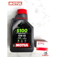 Motul 5100 (10W40) Engine Oil 100% Original Made In Vietnam  Free Oil Filter Yamaha