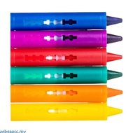 zebeaacc 6 Color Easy to Grip Crayon with Pen Holder For Kids Aged 3 Doodling Art Drawing