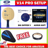 YINHE V14 PRO Arylate Carbon ALC +Yinhe Big Dipper V Sticky Elastic+TIBHAR Aurus Soft Spin-Elastic I