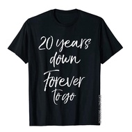 20th Anniversary Gift - Cotton T-Shirt for Couples | Comfortable Top