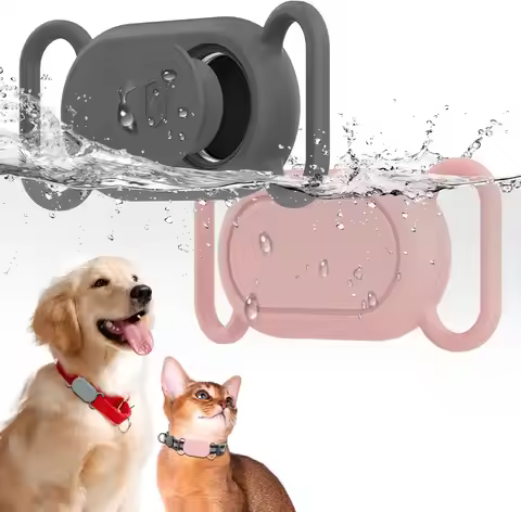 For Samsung Galaxy SmartTag2 Dog Collar Holder Waterproof Silicone Case for Galaxy Smart Tag 2 Anti-