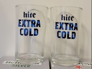 1對 Hite Extra Cold 啤酒杯 玻璃杯 燒酒杯