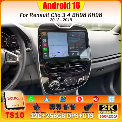 For Renault Clio 3 4 BH98 KH98 2012 -2016 2019 Car Radio Android Multimedia Video Player GPS AI Voic