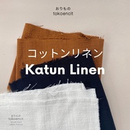 KATUN Tokoencit Premium Cotton Linen Per 1 Meter Thick Linen Texture Klook Slub Plain Pants and Apro