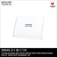 Acrylic Brochure Holder A4/Acrylic Tent Holder Lanscape A4 TypeL