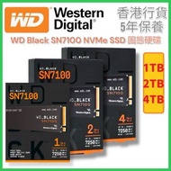 WD - 1TB Black SN7100 遊戲SSD｜NVMe M.2 2280｜7250MB/s｜PCIe Gen4 x4｜內部固態硬碟【香港行貨】WDS100T4X0E