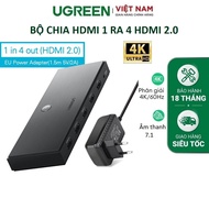 HDMI 1 to 4 HDMI 2.0 splitter supporting 3D 2K@60Hz Genuine high-end 7.1 stereo Ugreen 50708/CM187