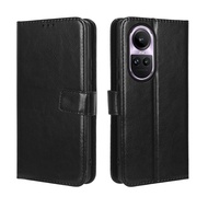 For OPPO Reno 10 5G Case Flip Phone Holder Stand Case OPPO Reno 10 Plus 5G Casing Wallet PU Leather Back Cover