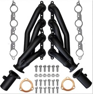 LS Swap Black Thermal Coated Shorty Headers Block Hugger Tight Tuck Compact Exhaust Headers with MLS