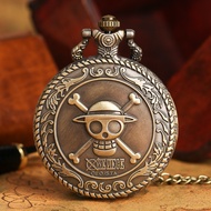 Hot Selling Men's Japan Cartoon Anime One Piece Pocket Watch Fashion Men Women Necklace Chain Vintage FOB Steampunk Pendant