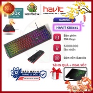 [Express Delivery] HAVIT KB866L RGB Gaming Keyboard, 104 Keys, Ergonomic Design, 5 Million Clicks - Genuine BH12T