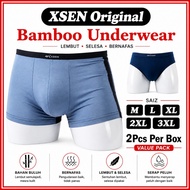 Seluar Dalam Lelaki Xsen Bamboo Fiber Men Brief Underware Men M-3XL Boxer Lelaki Spender Dewasa Lela