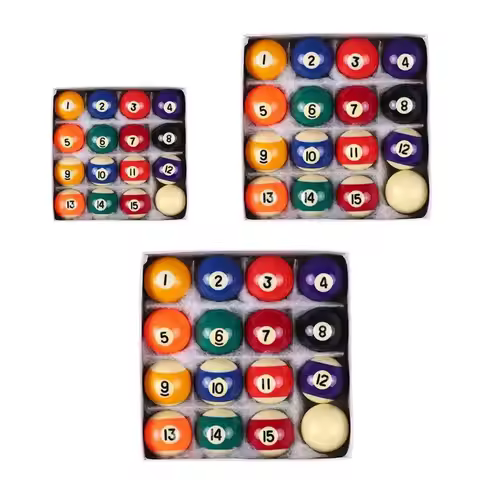 X7JD 25mm/32mm/38mm Children Mini Billiards Table Balls Set Resin Small Pool Cue Balls Full Set Snoo