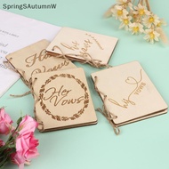 [SprW] 2PCS Wedding Vow Books Wedding Vow Notebook Creative Sturdy Kraft Paper Handbook Boutique