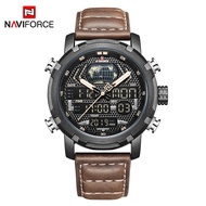 NAVIFORCE Men Watch 2023 Retro Waterproof Watches Casual Sports Leather Strap Luminous Wristwatch Original Brand