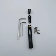 Black Single Headless Guitar Bass Bridge Headless Fanned Fret -Single Fixed Brass Fan Bridges for 5/