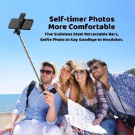 Kaki Tiga LED 70cm Boleh Laras 360 Darjah Tongkat Selfie Bluetooth Remote Untuk iPhone Android Smart