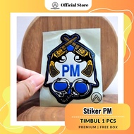 Stiker PM Borgol Polisi Militer Timbul Motor 5x7 cm Alfatih Army