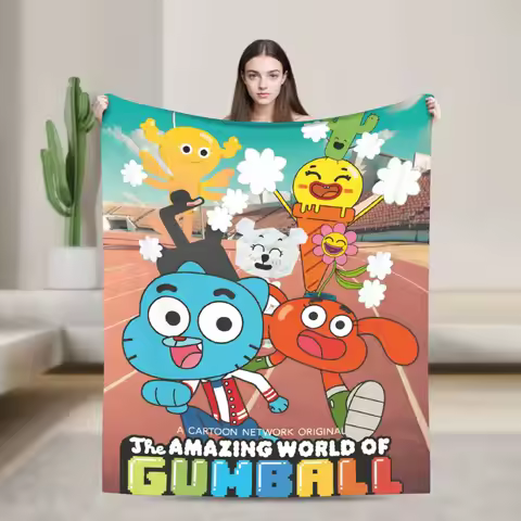 The Amazing World Of Gumballs Blanket Soft Warm Plush Bedding Throws For Couch Chair Sofa Bed Travel