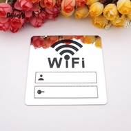 WiFi Signage Sticker Mirror Surface Account Password Acrylic WiFi Sign 3D Mirror Wall Sticker for Home