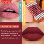 CRAFTSERIES 18Colors Matte Lip Gloss Waterproof Long Lasting Lip GlazeMoisturizing Lip Tint Lip Cosmetics D3M5