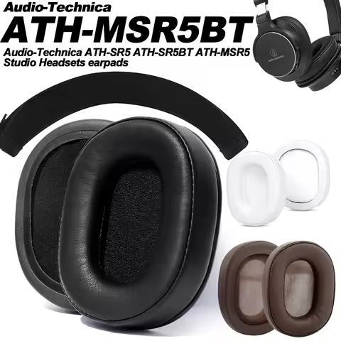 Replacement for Audio-Technica ATH-SR5 ATH-SR5BT ATH-MSR5 Ear Pads Earphone Cushions