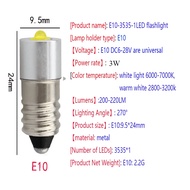 LABOT [Còn hàng] Bóng Đèn Pin LED bóng đèn tiết kiệm năng lượng 3W 3-12V 6-24V p13.5s T10 BA9s bóng 