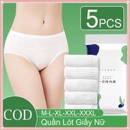Women's Paper Panties, Disposable Cotton Material, 2-Layer Crotch, Used When Traveling Picnics, Preg